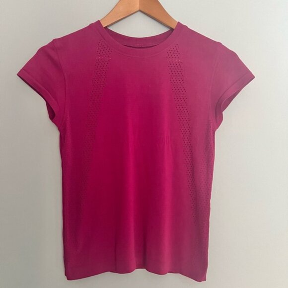 Lululemon Short Sleeve Shirt Regal Plum Size 2 - Picture 1 of 5
